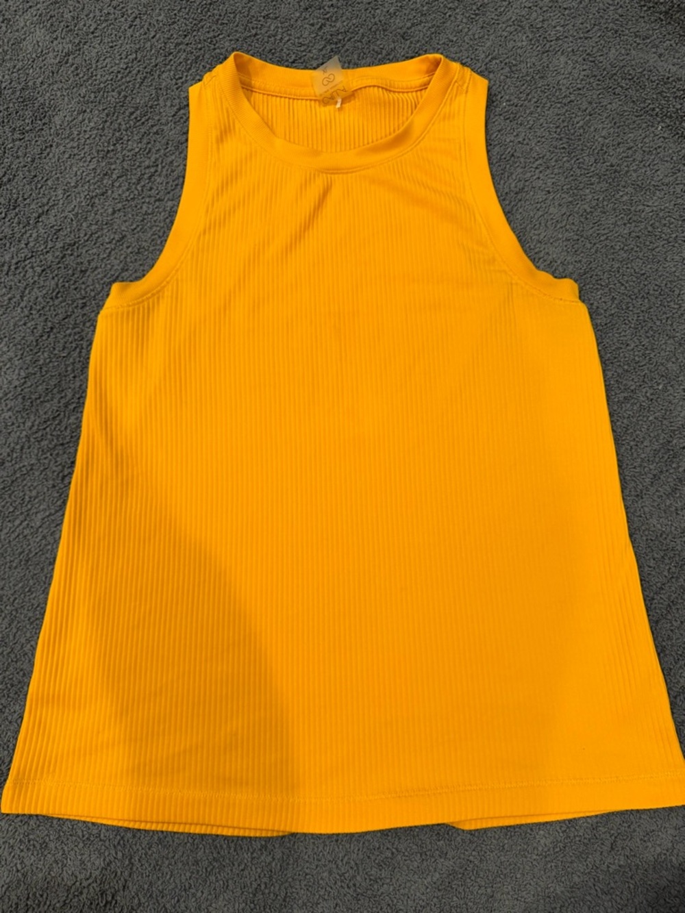 Calia Orange Ribbed Tank Top